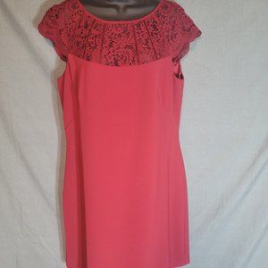 White House Black Market Red Shift Dress Size 12